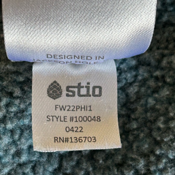 Stio Women's Heather Slate Zip Funnel Neck Sweater with Orange Trim Hoodie - Picture 9 of 10